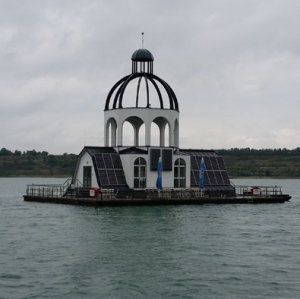 Die Vineta auf dem Störmthaler See.